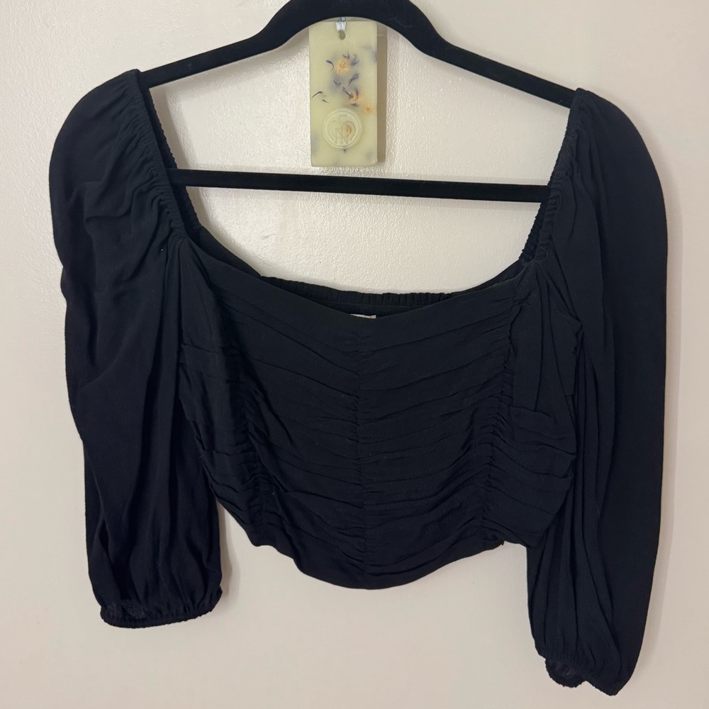 Aritzia Wilfred Lolita Blouse in Black - Picture 2 of 5